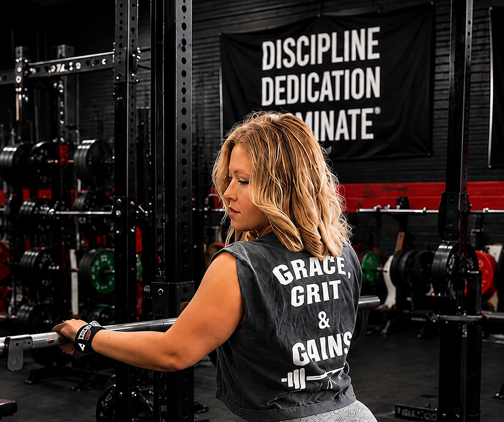 Grace Grit Gains Muscle Tank | Christian Workout Shirt, Faith Fitness Apparel