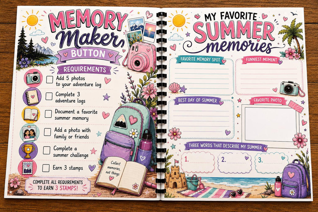 Summer Passport Activity Book | Girls Tween Journal, Reading Challenge, Memory Maker