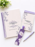 Faithfully Noted Journal Set | Church Notes, Prayers, Floral Bookmark
