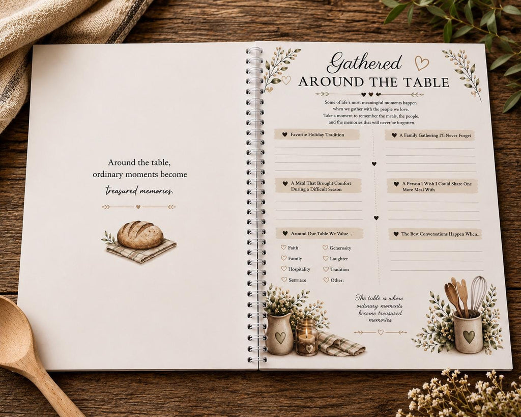 Family Recipe Book & Memory Keeper | Heirloom Cookbook Journal, Faith Traditions
