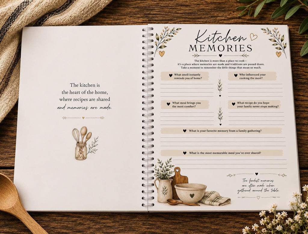 Family Recipe Book & Memory Keeper | Heirloom Cookbook Journal, Faith Traditions