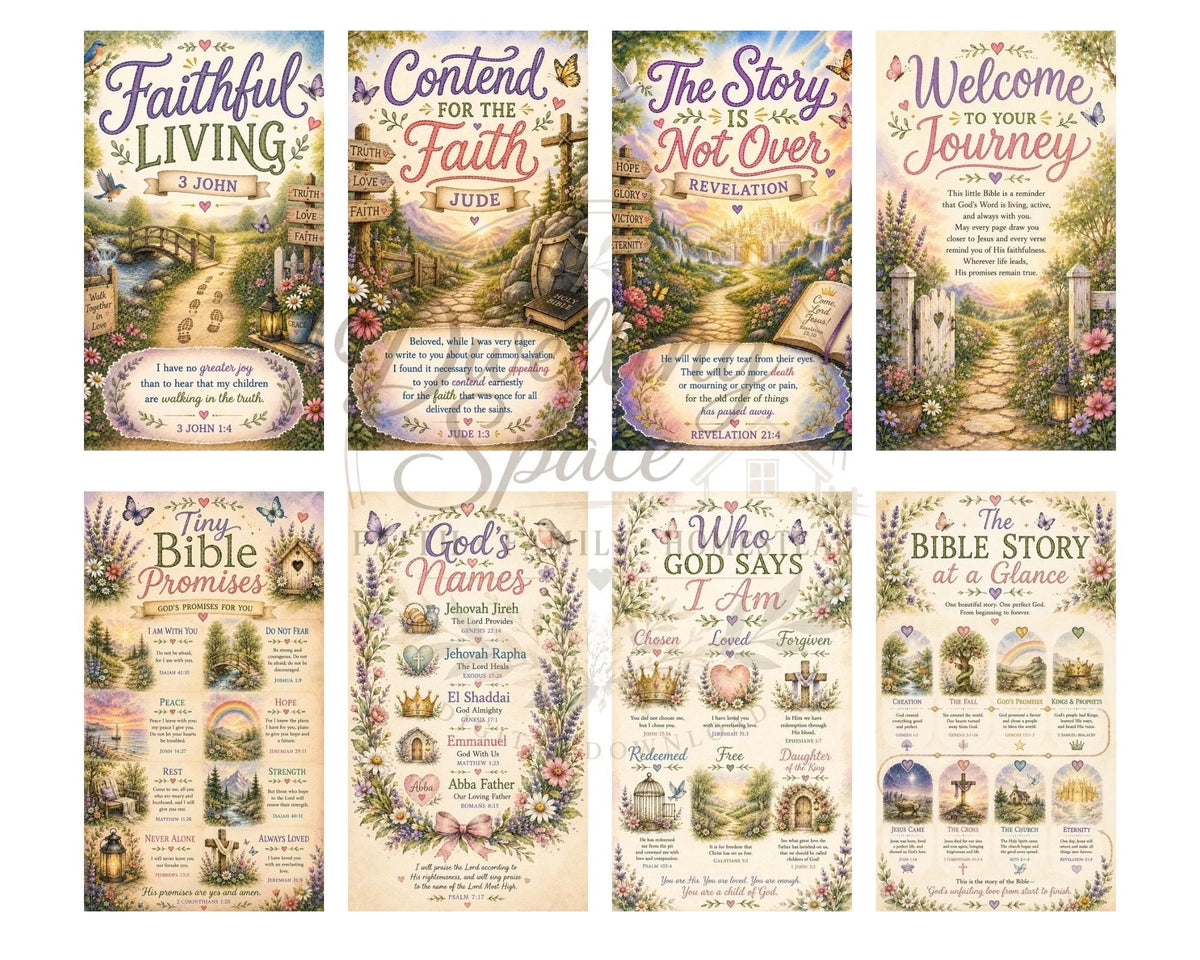 Mini Bible Tip-Ins | Scripture Cards for Journaling (PDF Download)