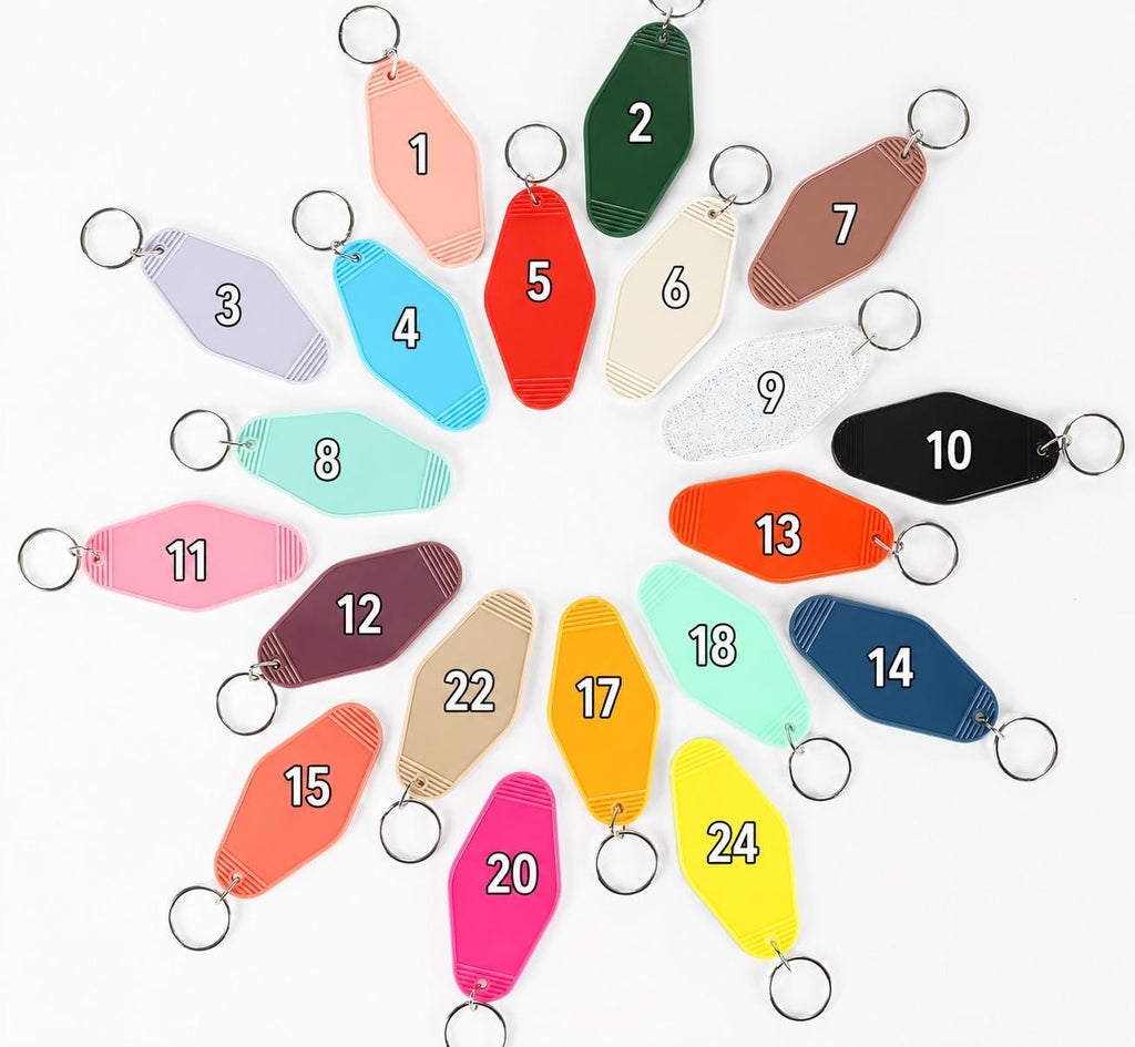 Personalized Motel Keychain | Kids Backpack Tag, Bus Tag, Lunch Box Charm