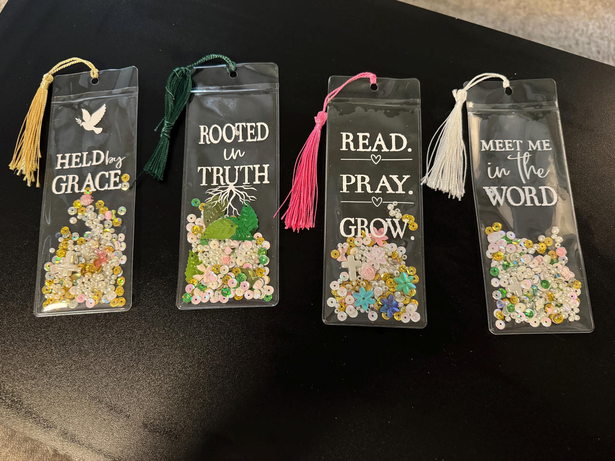 Christian Shaker Bookmark | Bible Verse Tassel Bookmark | Faith Journal Accessory