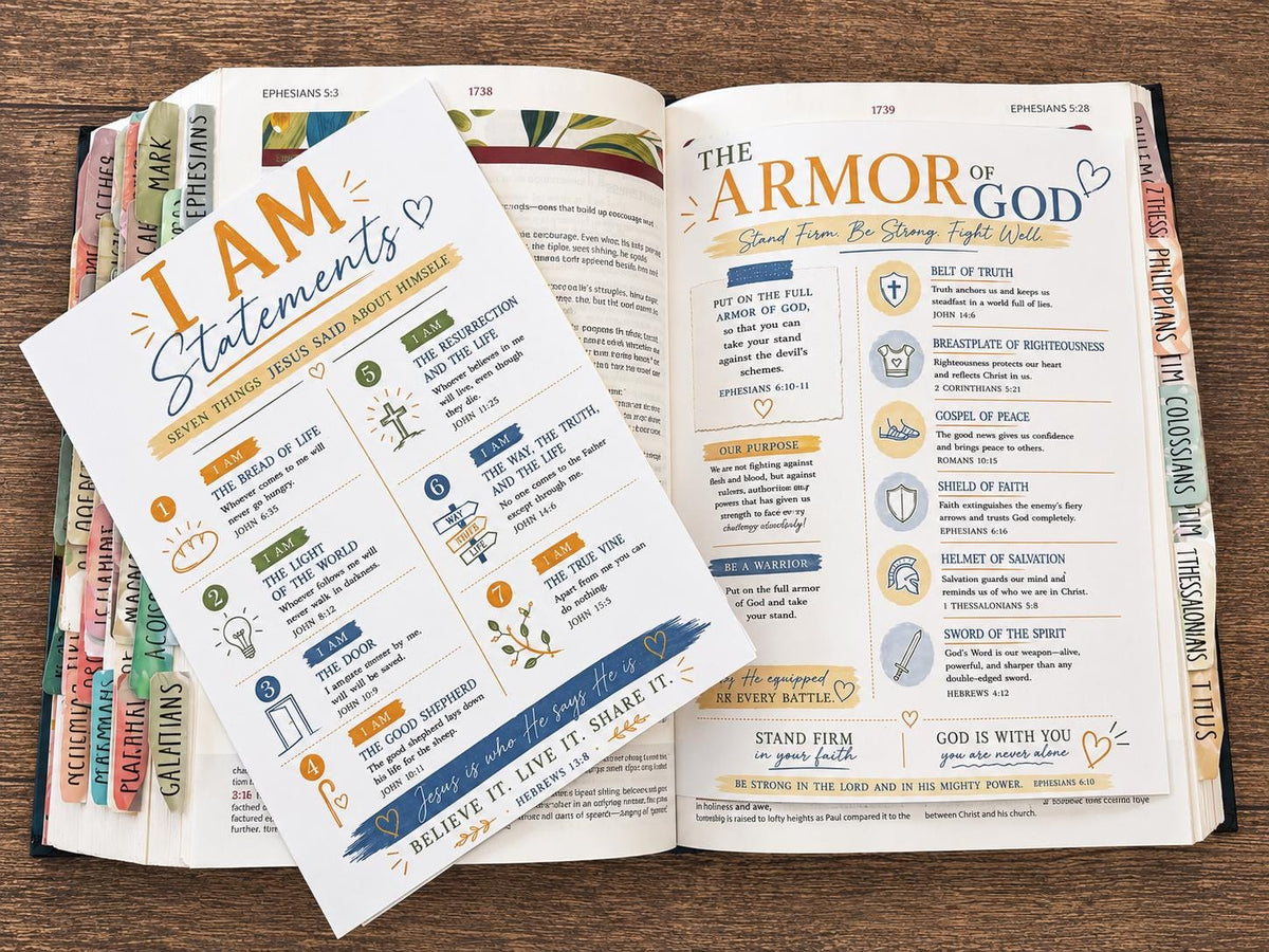 Bible Core Foundations Tip-In Set, Sunny Colorway (6x8)