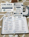 Bible Core Foundations Bible Tip-In Set, Coastal Colorway, Christian Journaling Pages (6x8)