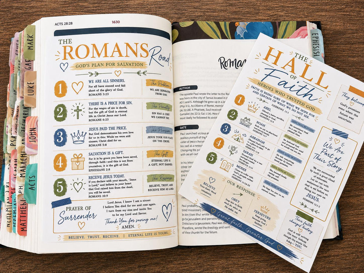 Bible Core Foundations Tip-In Set, Sunny Colorway (6x8)