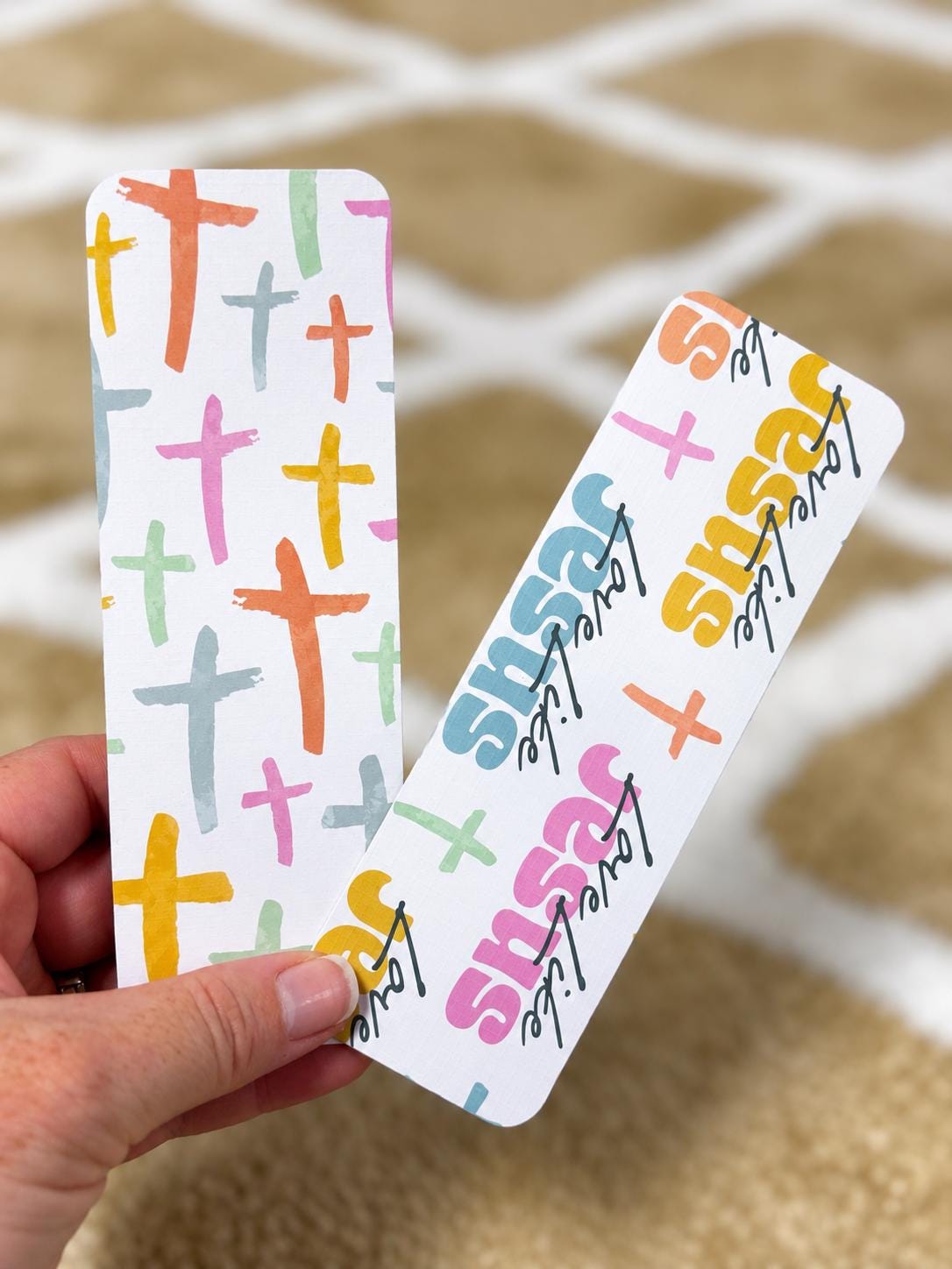 Linen Textured Bookmark Set, Christian Faith Bible Markers (2 Pack)