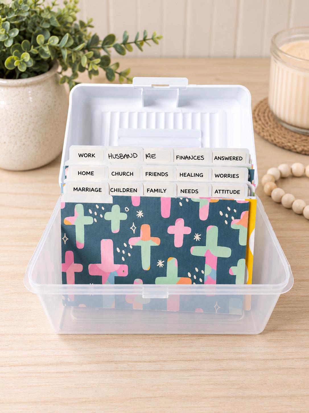 20-Piece Prayer Index Divider Set, Organize Prayers, Faith Tracker, Customizable Tabs