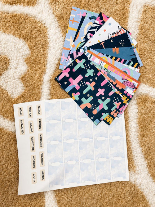 20-Piece Prayer Index Divider Set, Organize Prayers, Faith Tracker, Customizable Tabs