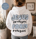 Jesus Praisin Farm Raisin Christian Hoodie, Country Faith Sweatshirt, Gildan Heavy Blend