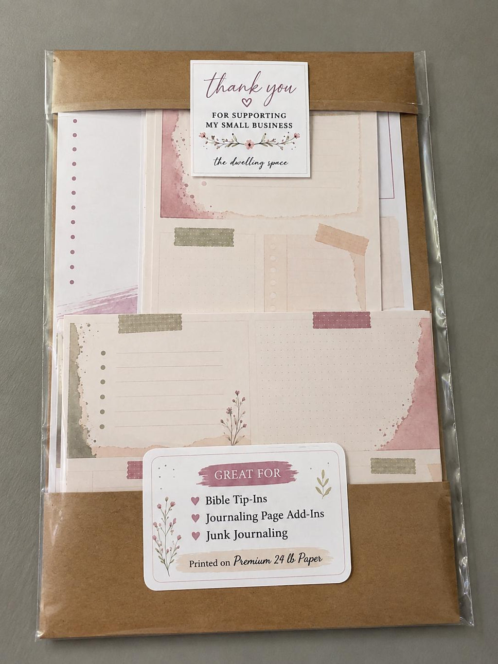 Wildflower Bible Tip In Pages, Journaling Pages, 38 Piece Set (Physical)