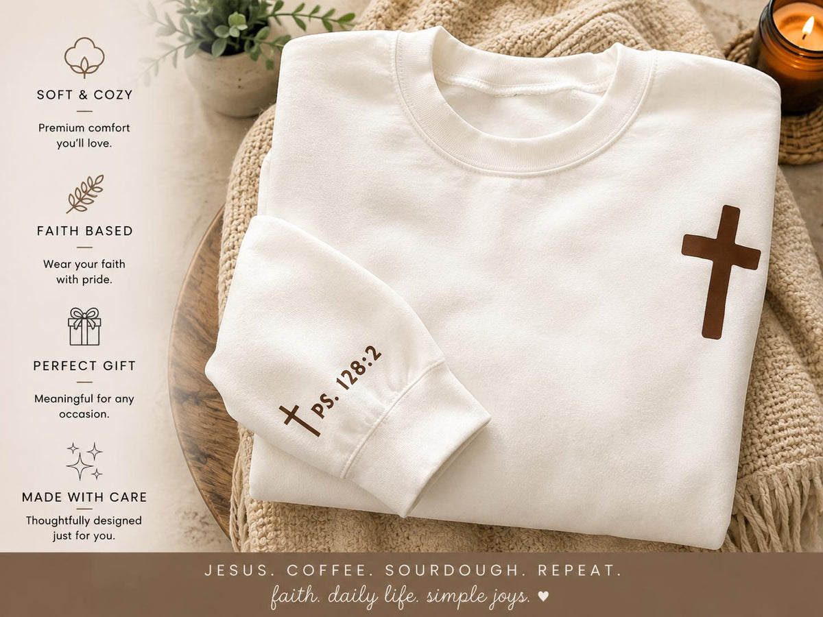 Jesus Coffee Sourdough Repeat Sweatshirt, Faith Sourdough Crewneck, Christian Lover Shirt