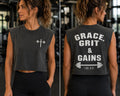 Grace Grit Gains Muscle Tank | Christian Workout Shirt, Faith Fitness Apparel