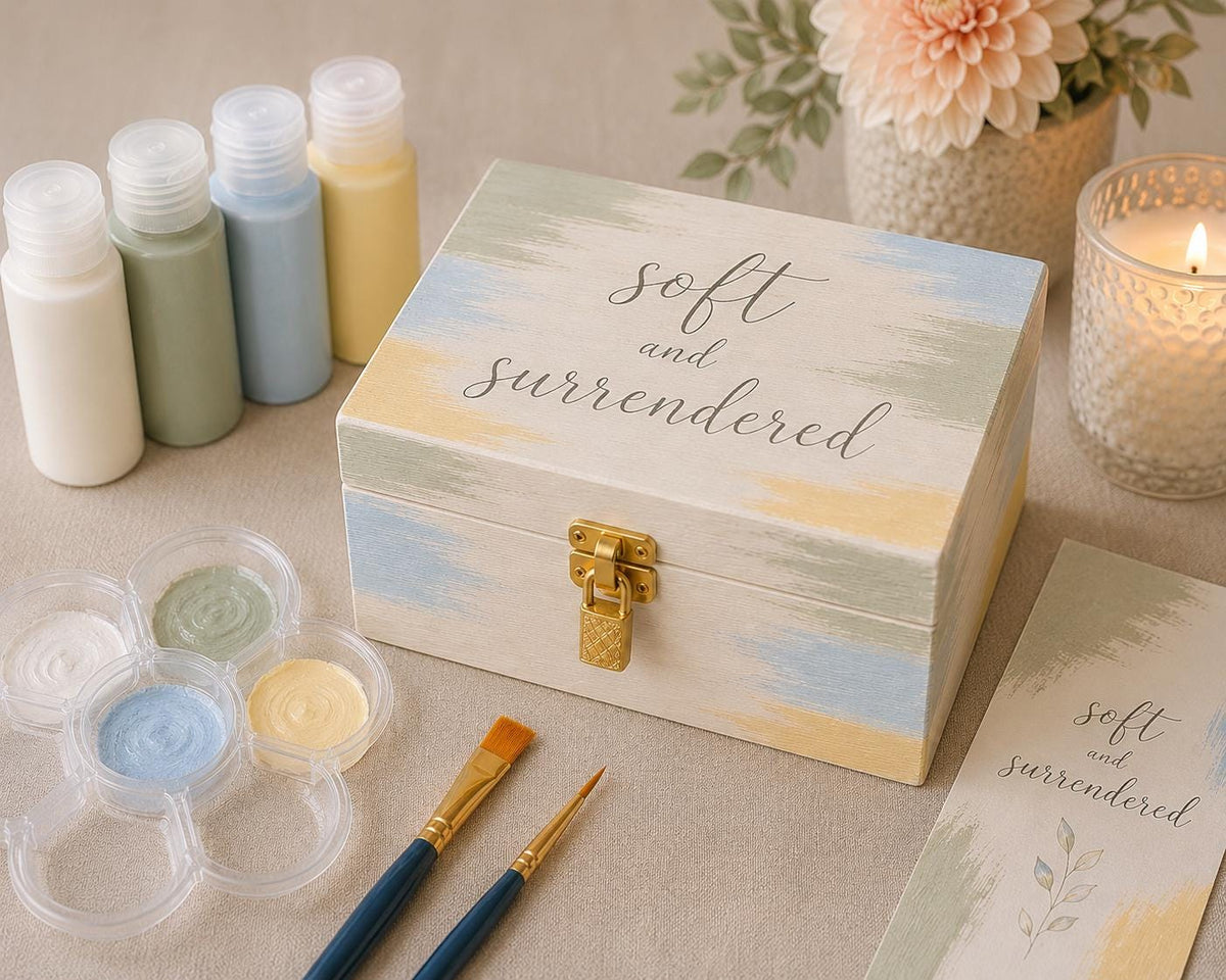 Hand-Painted Wooden Prayer Box Kit | Christian Craft Activity, Girls Night, Group Craft