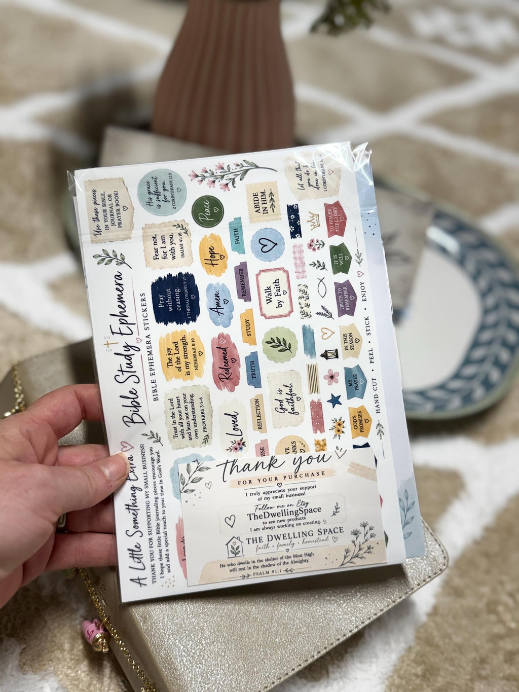 Bible Core Foundations Bible Tip-In Set, Coastal Colorway, Christian Journaling Pages (6x8)