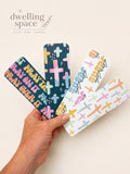 Linen Textured Bookmark Set, Christian Faith Bible Markers (2 Pack)
