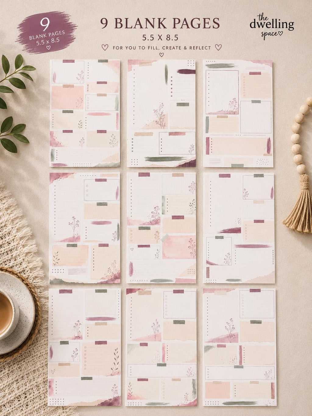 Wildflower Bible Tip In Pages, Journaling Pages, 38 Piece Set (Physical)